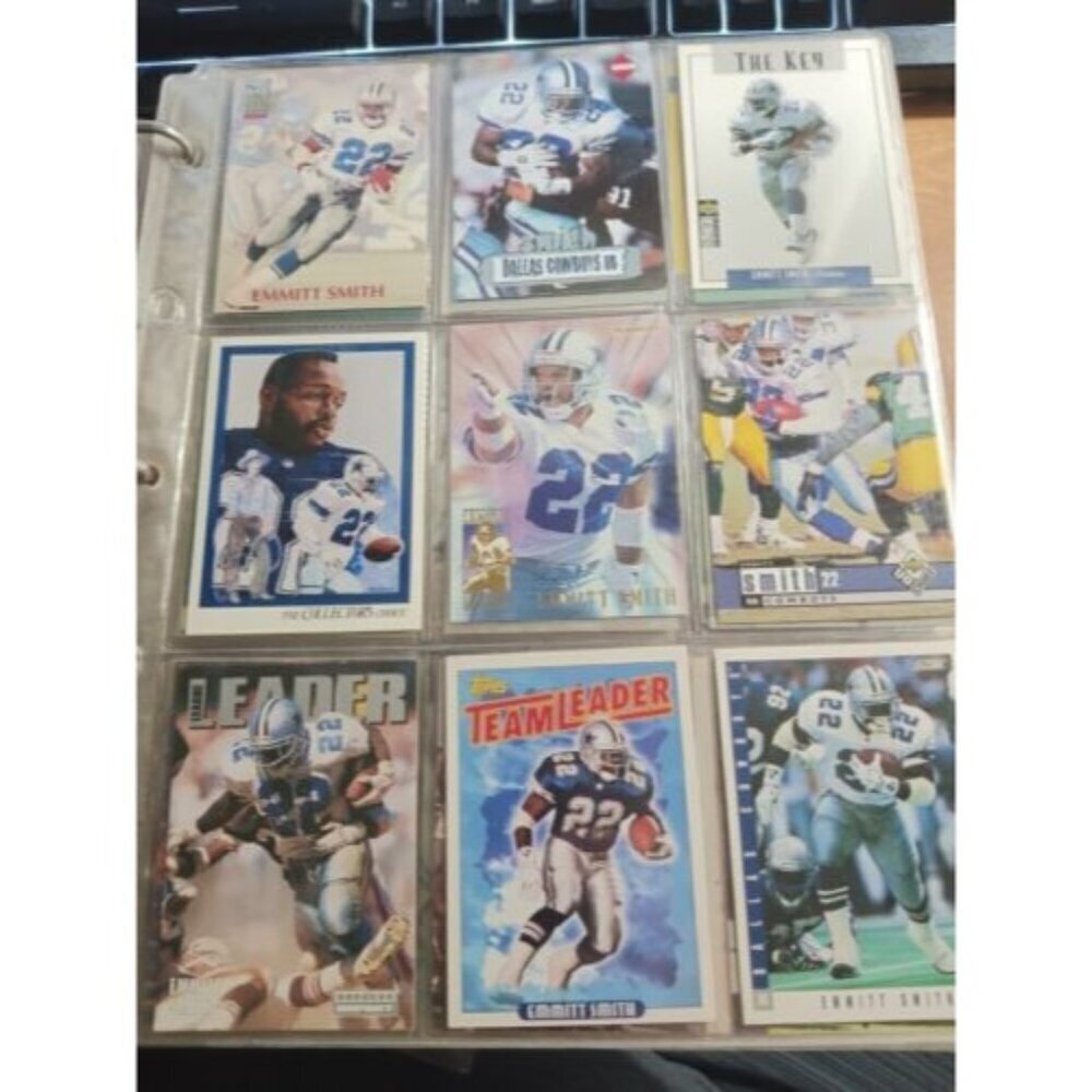 Emmitt Smith 9 Card Lot Dallas Cowboys